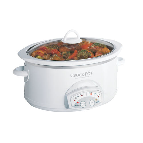CrockPot® 3.5Qt. Oval Manual Slow Cooker, White 3735WN033 CrockPot