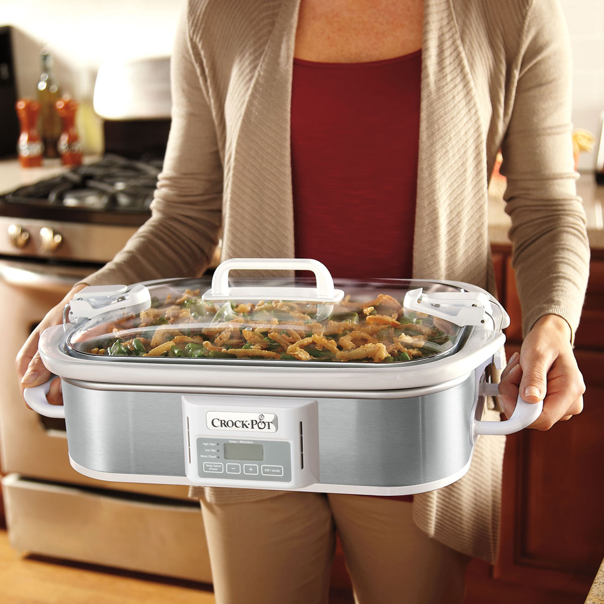 CrockPot® Casserole Crock™ 3.5 Qt Programmable Slow Cooker, Stainless