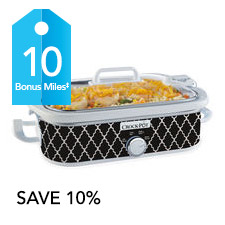 Get 10 bonus AIR MILES® Reward Miles with the purchase of one Casserole Crock™ between July 5, and August 31, 2016. Limit of one bonus offer on this item per collector number per transaction. Does not reflect any promotional discounts applied at checkout.