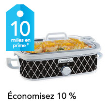 Recevez 10 milles de récompense AIR MILESᴹᴰ en prime à l’achat du produit Crock-Potᴹᴰ Casserole Crock<sup>MC</sup> entre le 5 juillet et le 31 août 2016. Limite d’une (1) offre de milles en prime sur ce produit par numéro d’adhérent, par transaction. Cette offre ne reflète aucun escompte promotionnel appliqué à la caisse