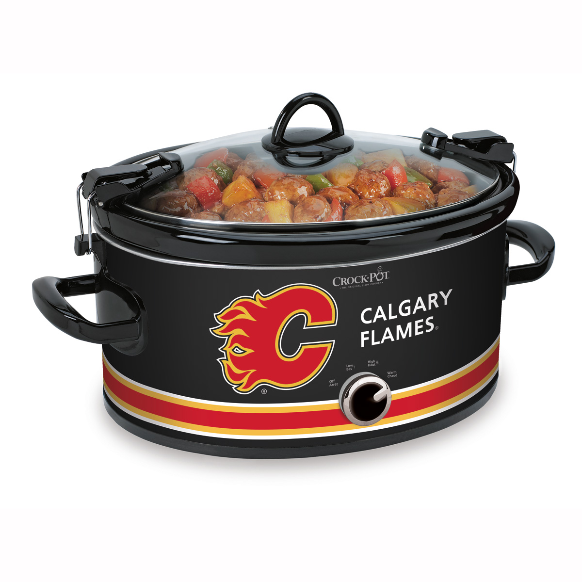 Crock-Pot® NHL® 6Qt Oval Manual Cook & Carry™ Slow Cooker, Calgary Flames® Crock-Pot® NHL® 6Qt Oval Manual Cook & Carry™ Slow Cooker, Calgary Flames®
