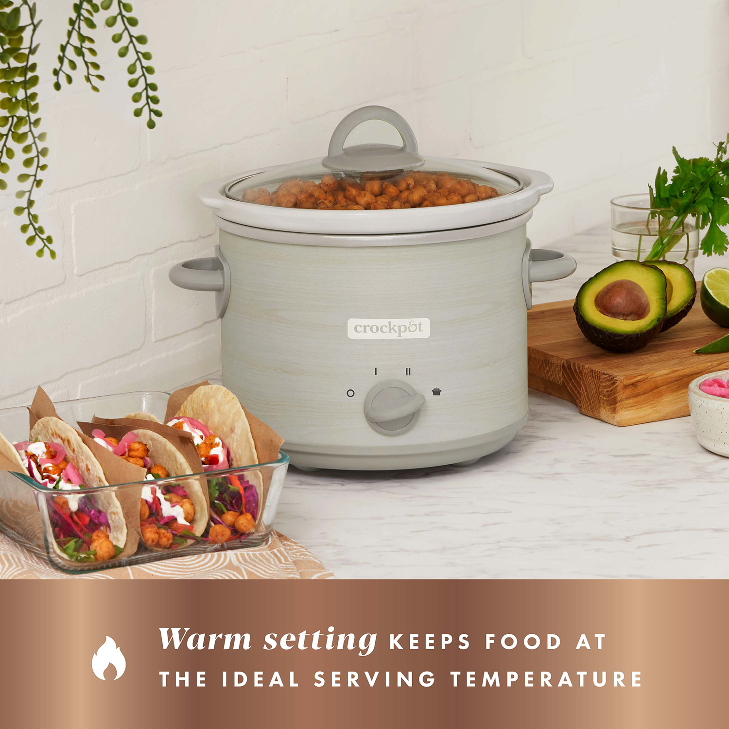 Crockpot™ Design Series 3-Quart Manual Slow Cooker, Woodgrain