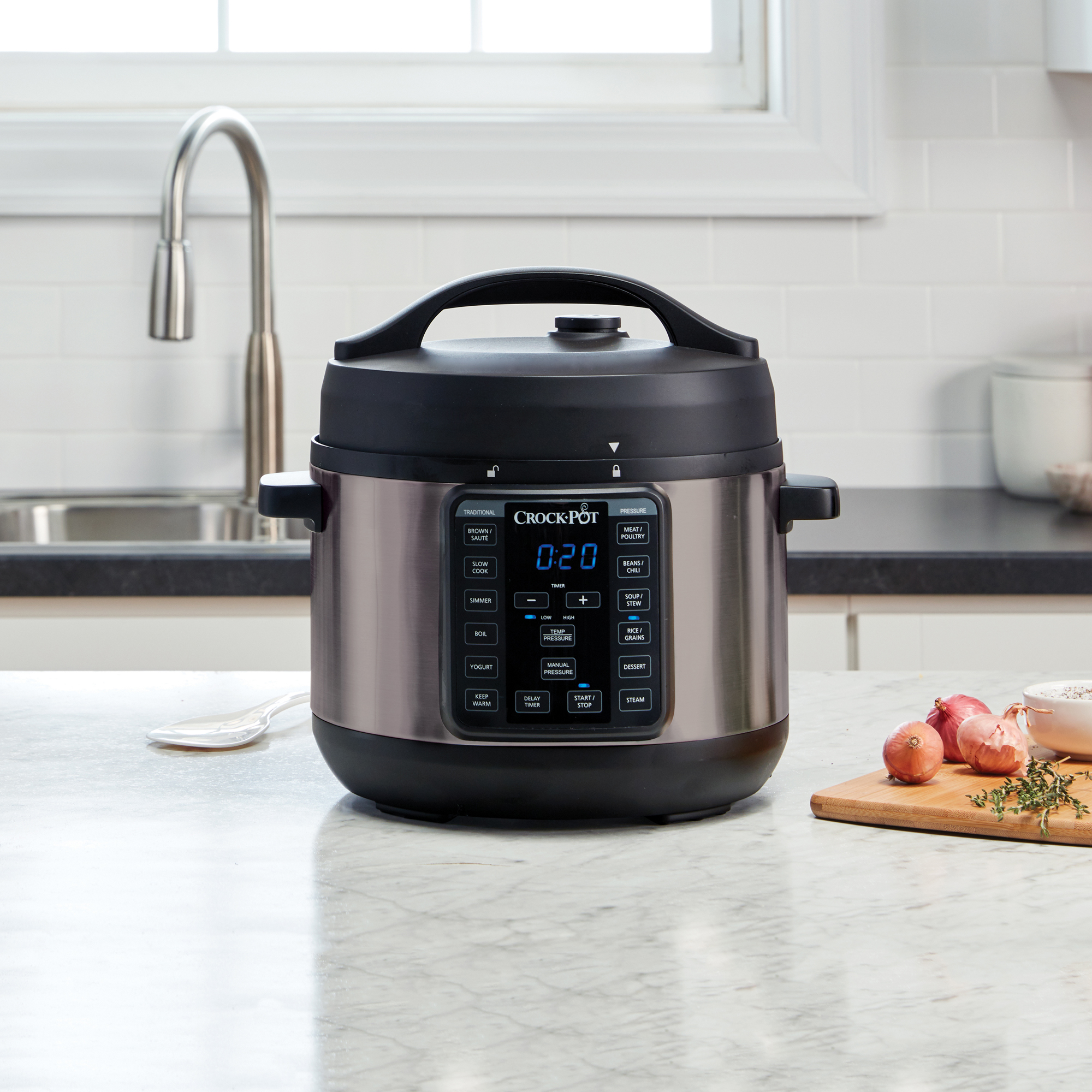 Crock-Pot® 4-Quart Express Crock Multi-Cooker MINI, Black Stainless ...