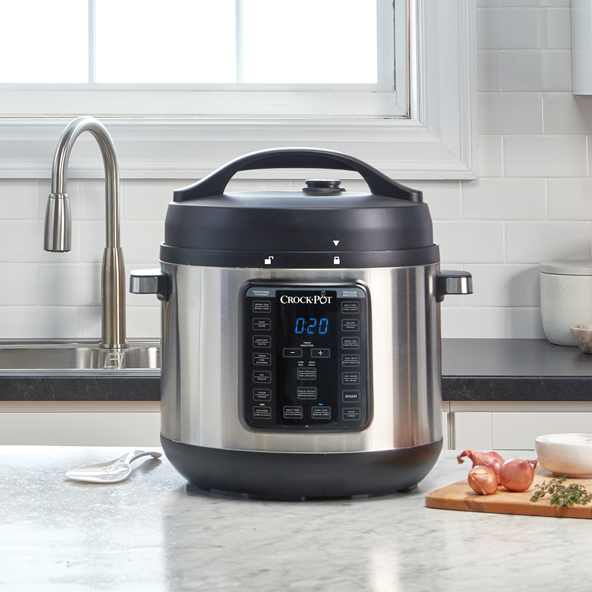 Crock-Pot® 8-Quart Express Crock XL Multi-Cooker, Stainless Steel Crock-Pot® 8-Quart Express Crock XL Multi-Cooker, Stainless Steel