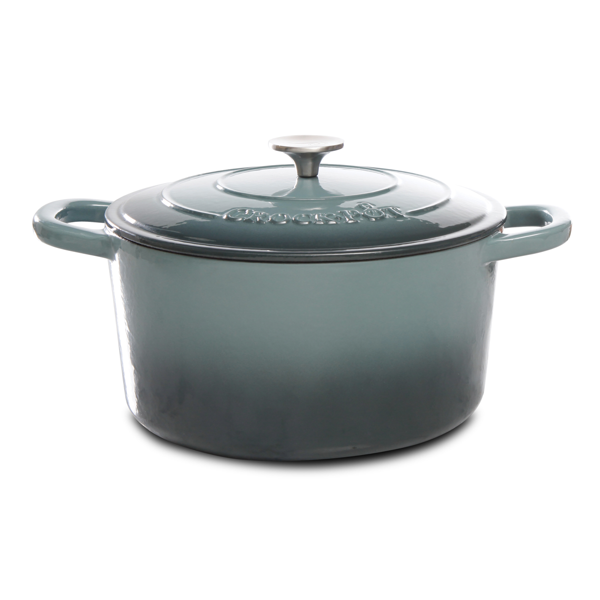 Crock-Pot® Artisan 7-Quart Round Enamel Cast Iron Dutch Oven, Slate Gray Crock-Pot® Artisan 7-Quart Round Enamel Cast Iron Dutch Oven, Slate Gray