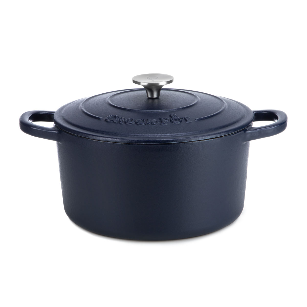 Crock-Pot® Artisan 5-Quart Round Enamel Cast Iron Dutch Oven, Denim Blue Crock-Pot® Artisan 5-Quart Round Enamel Cast Iron Dutch Oven, Denim Blue