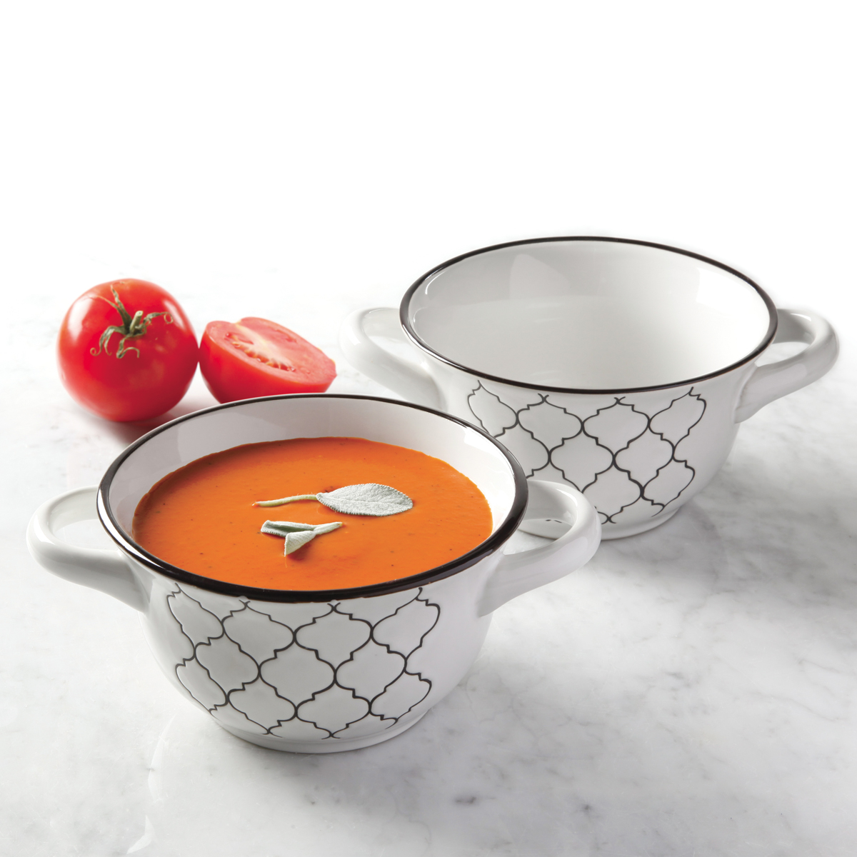 Bols à soupe CrockPot Mathiston en céramique de 798 mL à deux anses